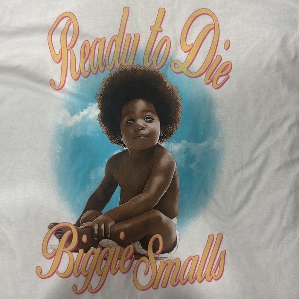 Biggie Smalls Notorious BIG White Graphic Ready to Die Tee Shirt.  Sz M - Picture 3 of 6